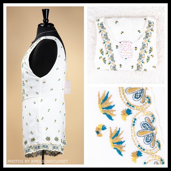 FREE PEOPLE BOHO ROMPER SLEEVELESS PLAYSUIT A3C - Picture 6 of 8